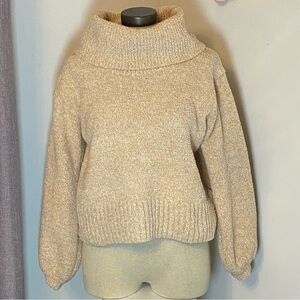 JESSICA SIMPSON Cream Cowl Neck Sweater